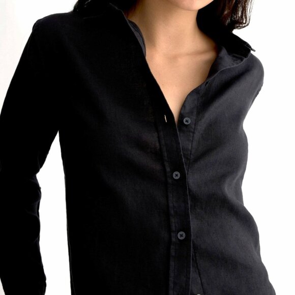 Everlane Tops - 'The Must-Have Shirt' in Linen from Everlane - Black